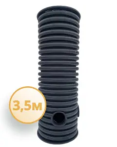 Дренажный колодец d400 h3500 с черной крышкой (отводы 110 мм) 0